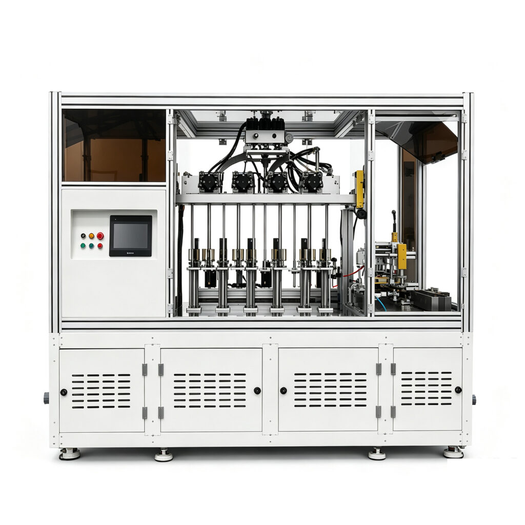 About automatic secondary degassing & tail welding machine for heat pipe